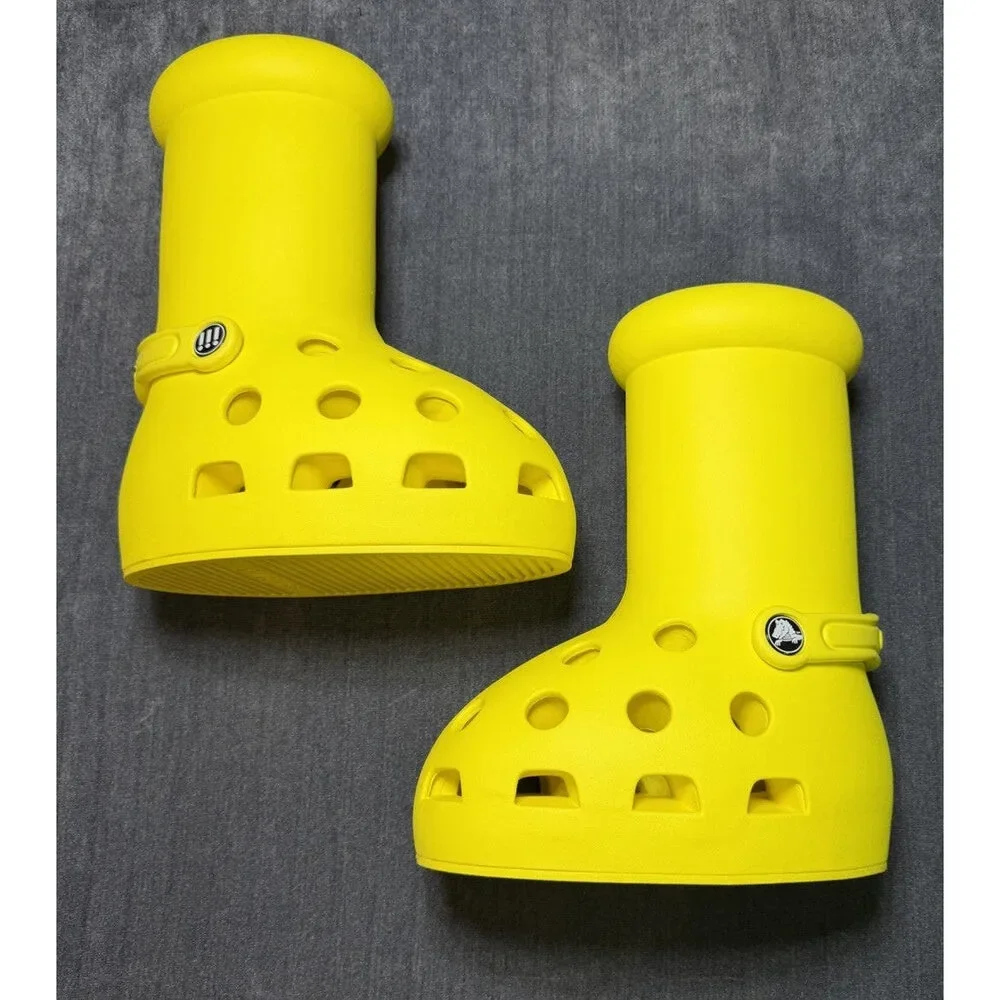 MSCHF X CROCS BIG YELLOW BOOTS CROCS SIZE 8 NEW WITH BOX